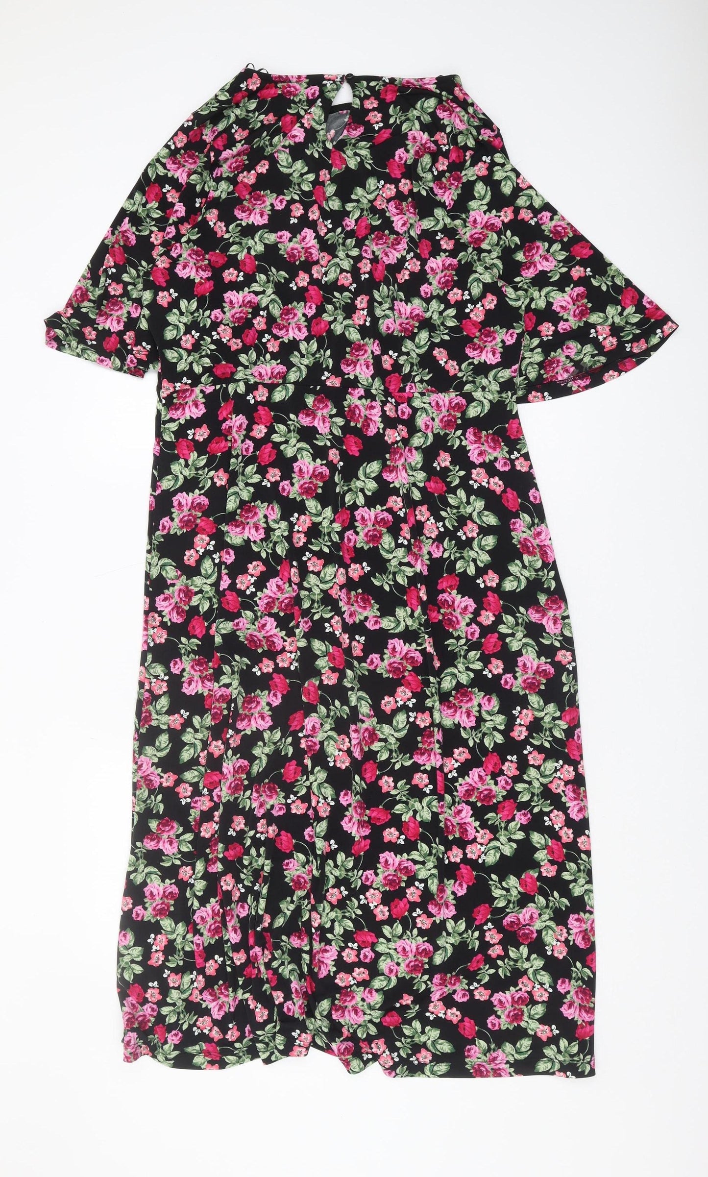 Dusk Women's Multicoloured Floral Midi A-Line Dress