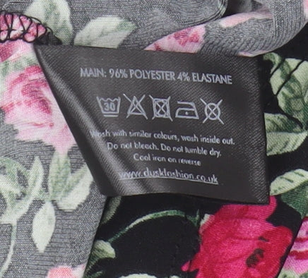 Dusk Women's Multicoloured Floral Midi A-Line Dress