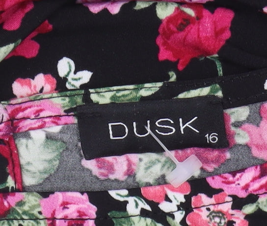 Dusk Women's Multicoloured Floral Midi A-Line Dress