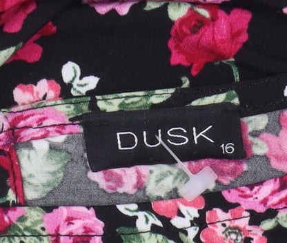 Dusk Women's Multicoloured Floral Midi A-Line Dress