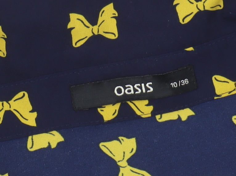 Womens UK Size 10 Oasis Multicoloured Basic Blouse