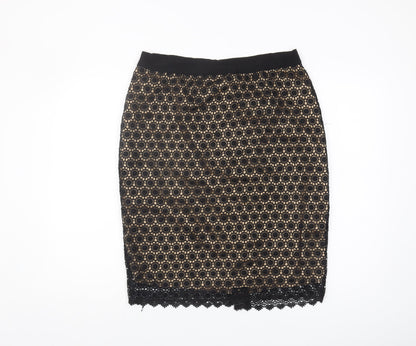 Marks and Spencer Women's Black Lace Pencil Skirt Size 16