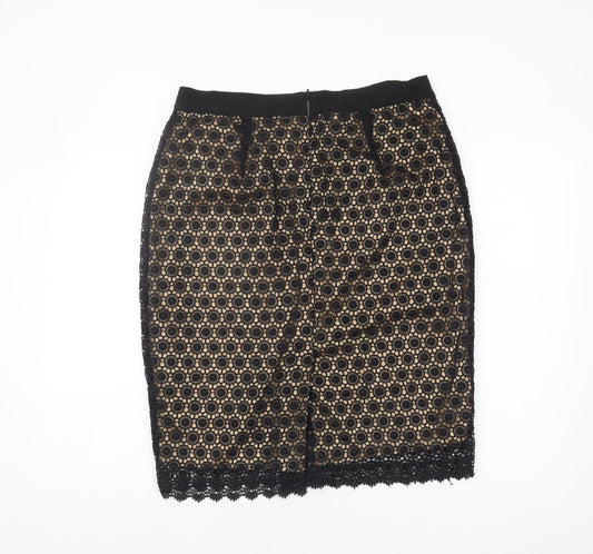 Marks and Spencer Women's Black Lace Pencil Skirt Size 16