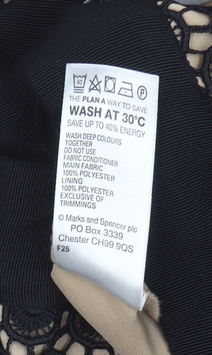 Marks and Spencer Women's Black Lace Pencil Skirt Size 16