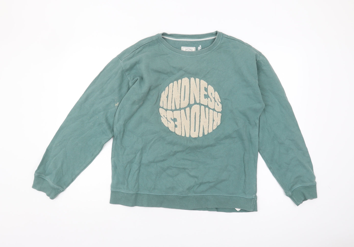 Womens UK Size 10 Fat Face Green Pullover Sweatshirt