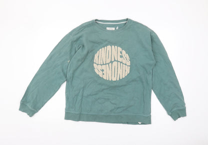 Womens UK Size 10 Fat Face Green Pullover Sweatshirt
