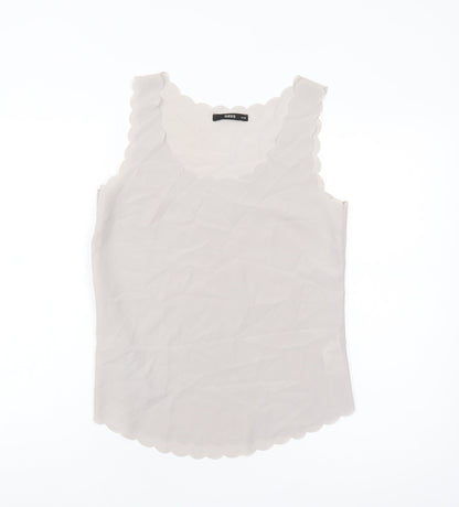 Womens UK Size 8 Oasis Beige Basic Tank