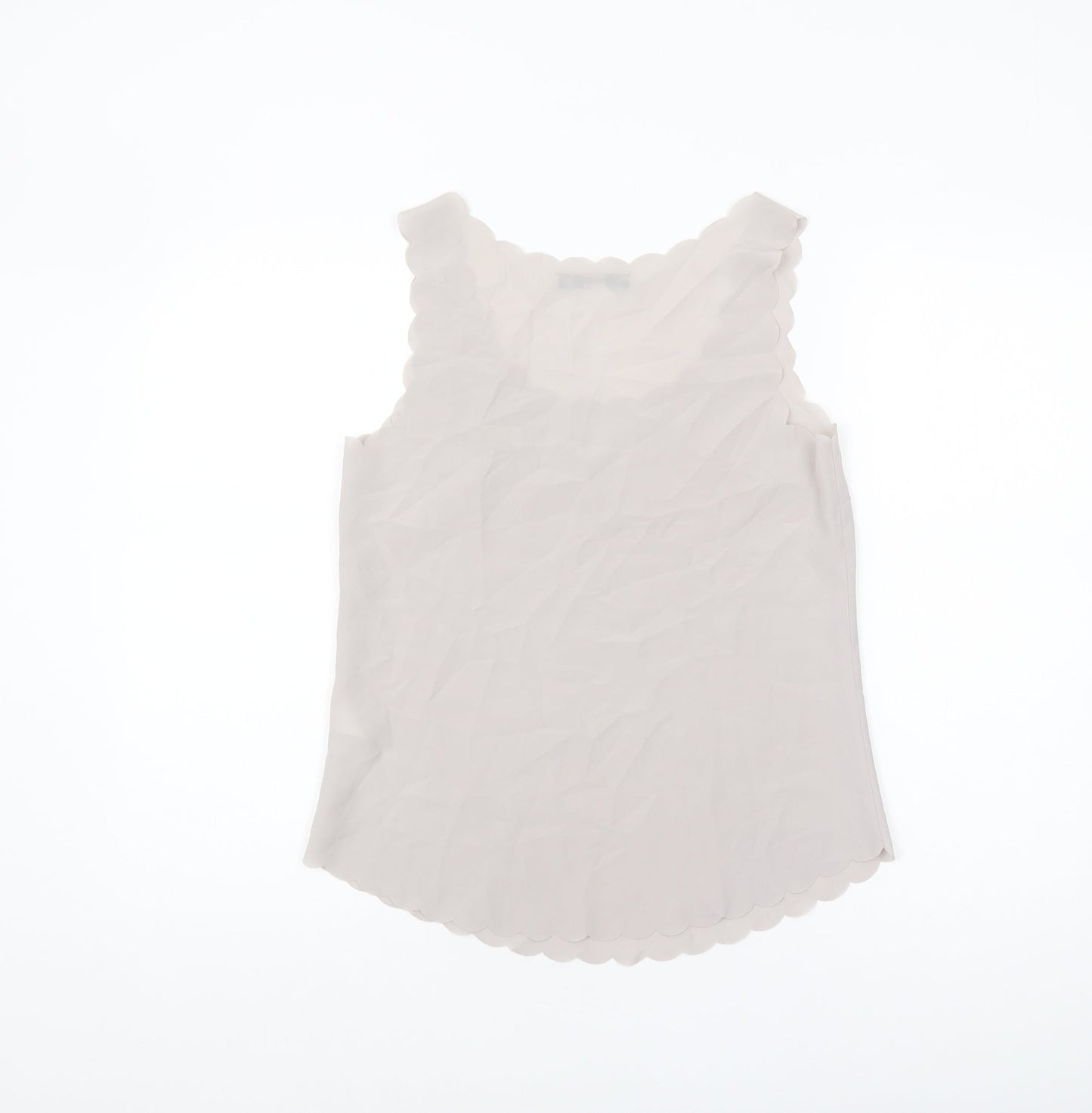 Womens UK Size 8 Oasis Beige Basic Tank