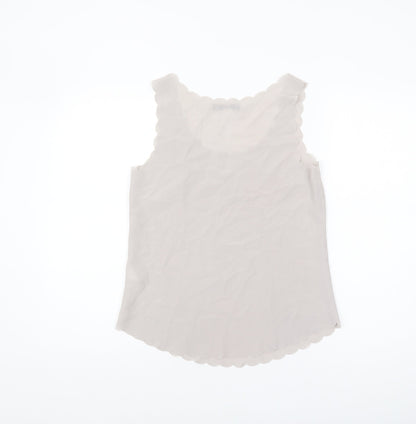 Womens UK Size 8 Oasis Beige Basic Tank