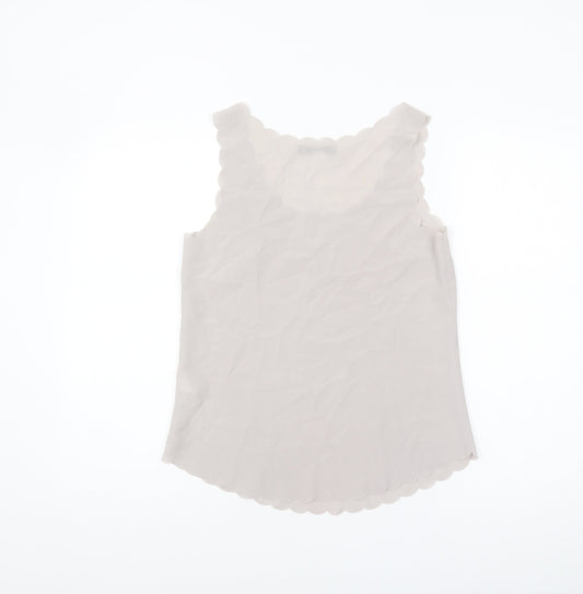 Womens UK Size 8 Oasis Beige Basic Tank