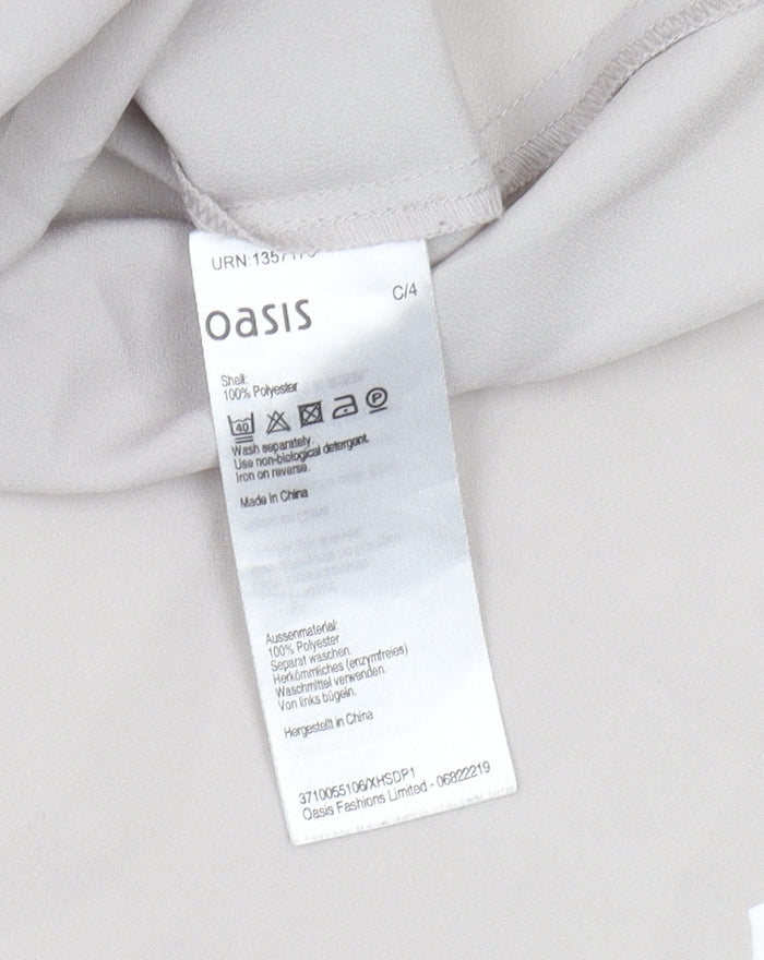 Womens UK Size 8 Oasis Beige Basic Tank