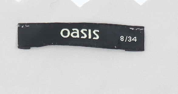 Womens UK Size 8 Oasis Beige Basic Tank