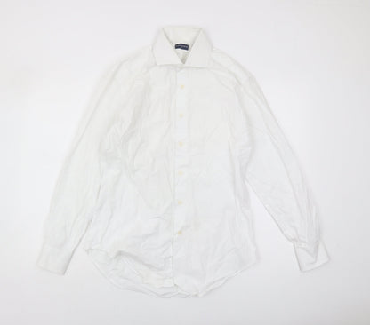 Désirée Men's White Casual Cotton Button-Up Shirt