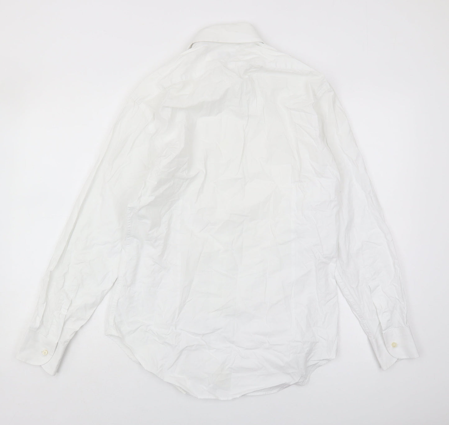 Désirée Men's White Casual Cotton Button-Up Shirt
