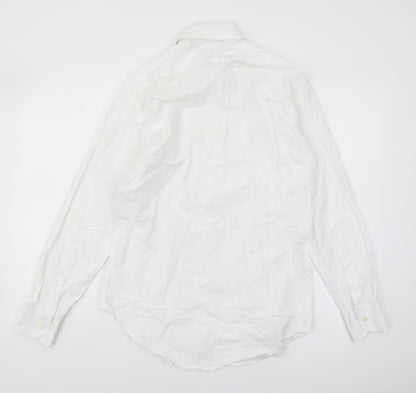 Désirée Men's White Casual Cotton Button-Up Shirt