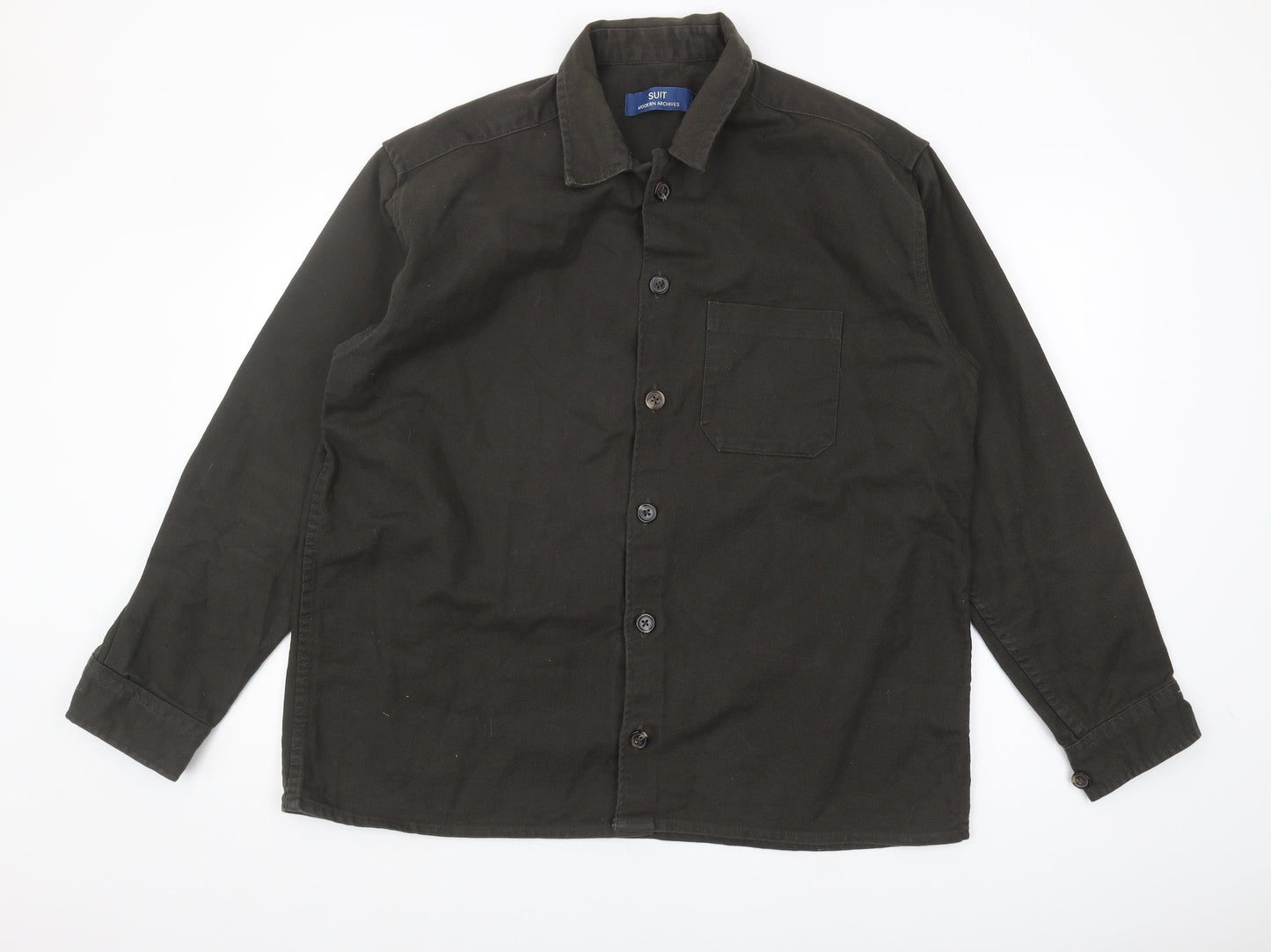 Suit Men's Black XL Button-Up Casual Shirt