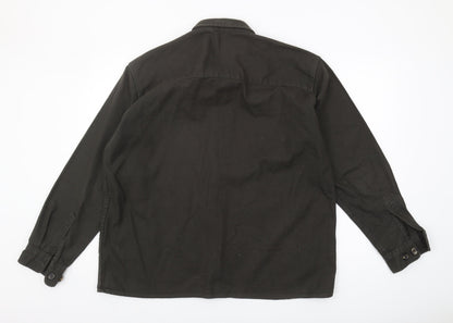 Suit Men's Black XL Button-Up Casual Shirt