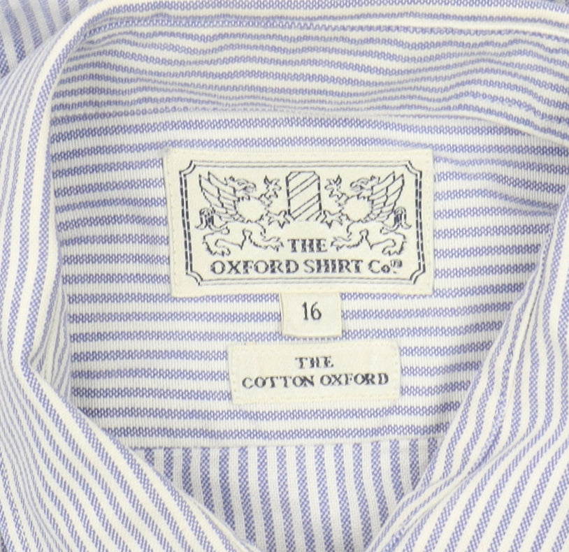 The Oxford Shirt Co. Men's Blue Striped 16 Shirt