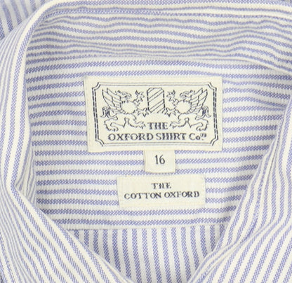 The Oxford Shirt Co. Men's Blue Striped 16 Shirt