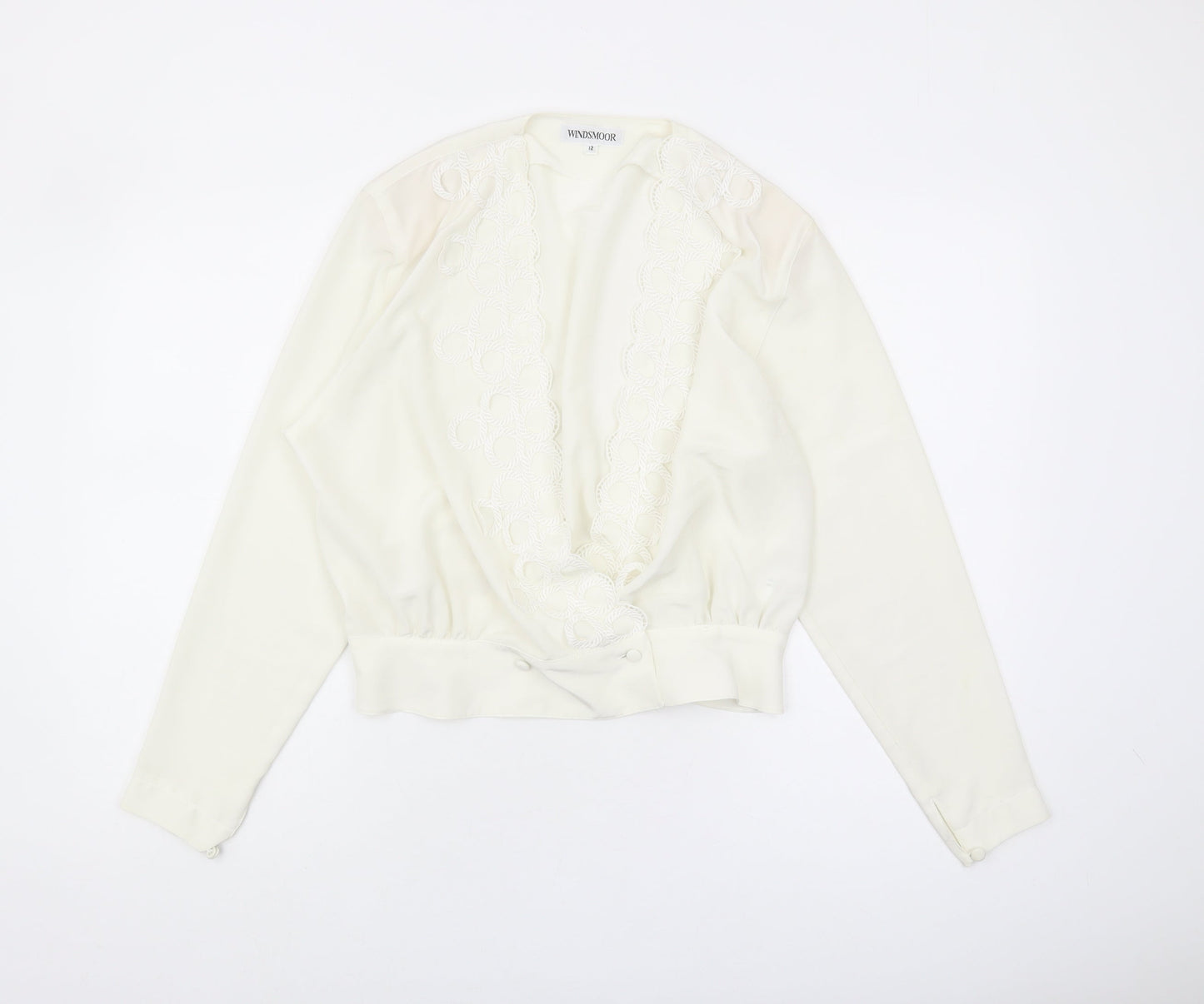 Womens UK Size 12 Windsmoor Ivory Basic Blouse