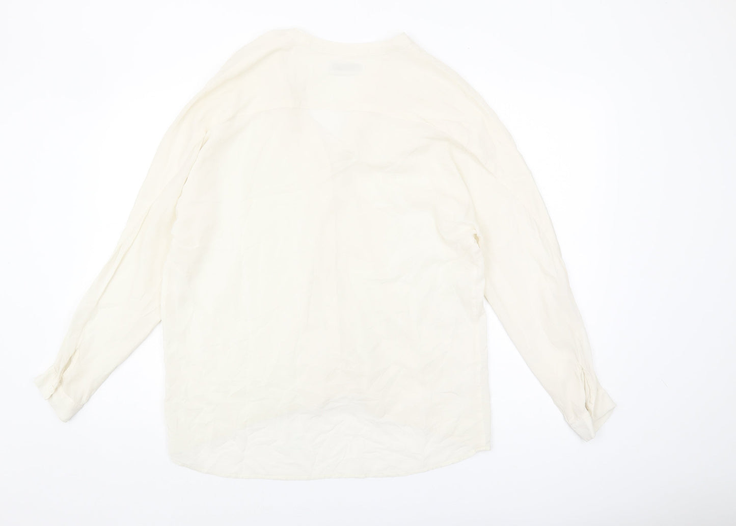 Womens UK Size S Mango Ivory Basic Blouse