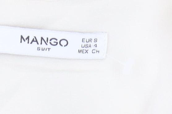 Womens UK Size S Mango Ivory Basic Blouse