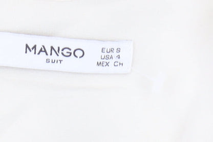 Womens UK Size S Mango Ivory Basic Blouse