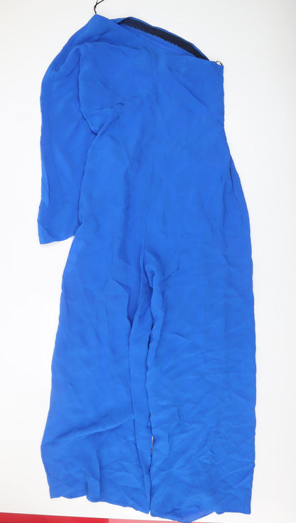 Zara Women's Blue Jumpsuit Size 12 Viscose Summer
