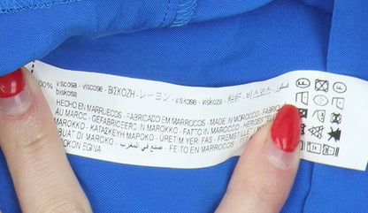 Zara Women's Blue Jumpsuit Size 12 Viscose Summer