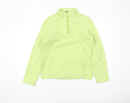 Womens UK Size 10 Fat Face Green Henley Sweatshirt