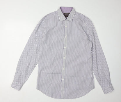 St.George by Duffer Men's Stripe Shirt Slim Fit 15.5
