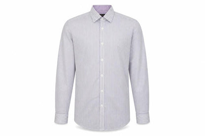 Front view of St.George by Duffer Men's Stripe Shirt Slim Fit 15.5