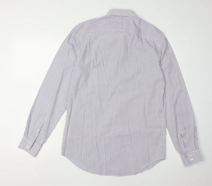St.George by Duffer Men's Stripe Shirt Slim Fit 15.5