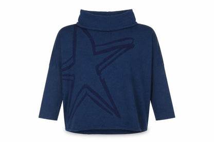 Womens UK Size 4 Marble Blue Pullover Jumper