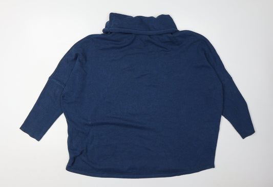 Womens UK Size 4 Marble Blue Pullover Jumper