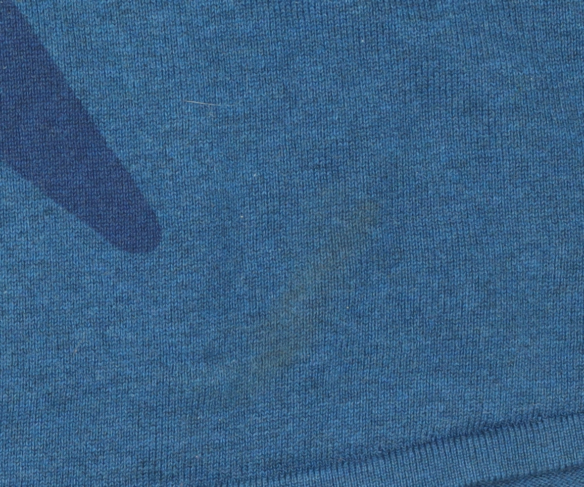 Womens UK Size 4 Marble Blue Pullover Jumper
