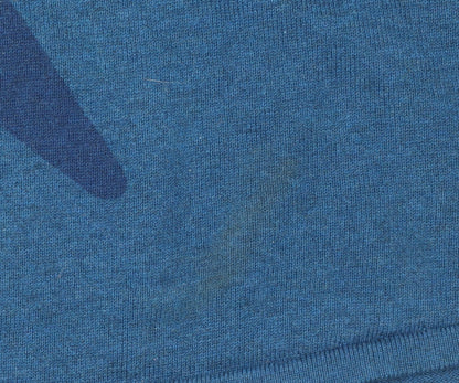 Womens UK Size 4 Marble Blue Pullover Jumper