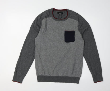Jules Men's Grey Knit Pullover Jumper - Medium