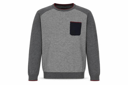 Jules Men's Grey Knit Pullover Jumper - Medium