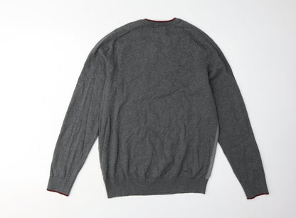 Jules Men's Grey Knit Pullover Jumper - Medium