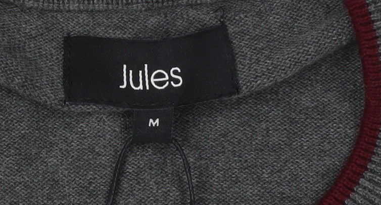 Jules Men's Grey Knit Pullover Jumper - Medium