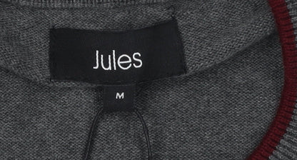 Jules Men's Grey Knit Pullover Jumper - Medium
