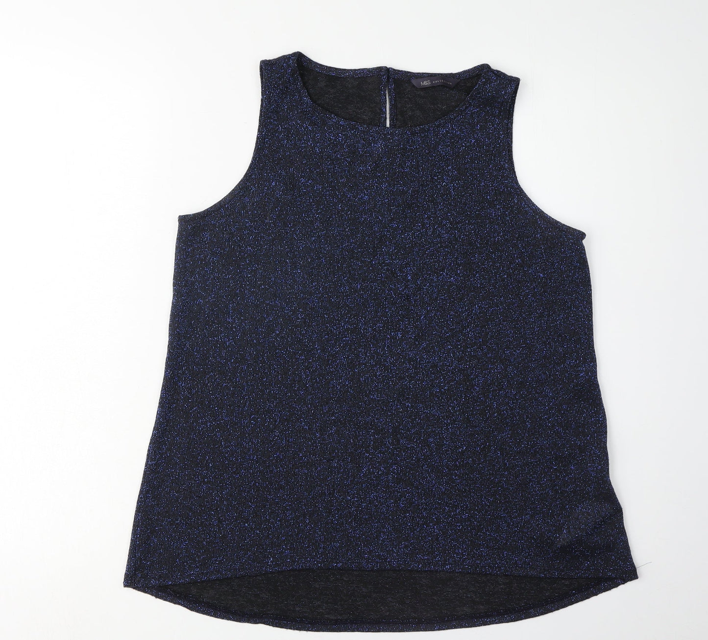 Womens UK Size 10 Marks and Spencer Black Basic Tank