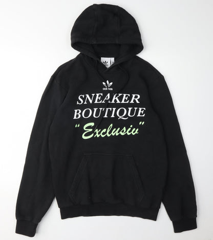 Adidas Men's Black Medium Pullover Hoodie Logo