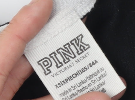 Womens UK Size XS Victoria's Secret Black Ringer T-Shirt