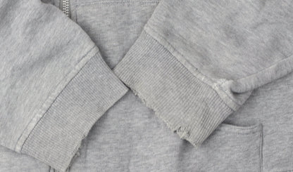 GAP Grey Full Zip Hoodie Medium Unisex with Logo