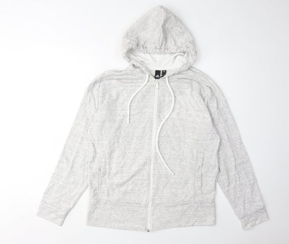 Adidas Women's Grey Full Zip Hoodie M