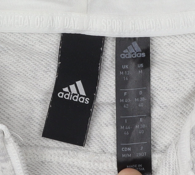 Adidas Women's Grey Full Zip Hoodie M