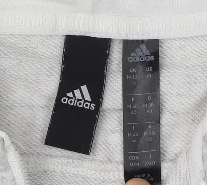 Adidas Women's Grey Full Zip Hoodie M