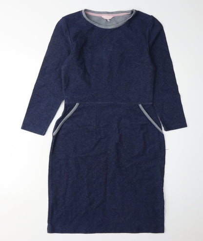 Joules Women's Blue Knit Dress Size 10 with Pockets